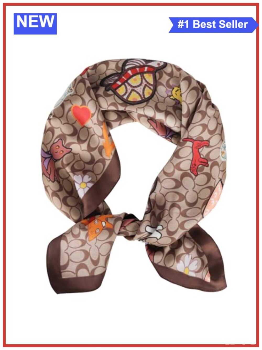 Silky Satin Headscarf 27.5x27.5 Square Neck Scarf for Women